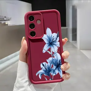 Azure Lilies Soft&Flexible TPU Silicone Phone Case For Galaxy S26 Ultra S25 Edge S24 FE S23 S22 S21 Plus A13 A14 A15 A16 A17 A33 A34 A35 A36 A52 A53 A54 NOTE20 Durable|Shockproof|Full Camera Protection|Anti-Fingerprint summerwins