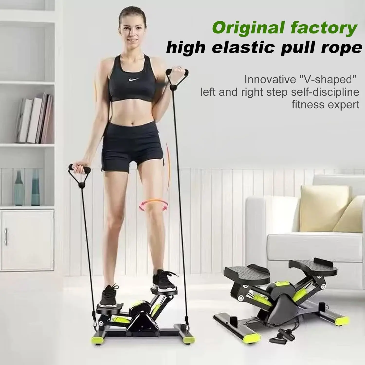 Oxygen Fitness Stepper Machine, Stair Walk Exercise Equipment, V-Shape Step Trainer, Multi-Functional Leg Training, Home Gym, Office Workout, Hydraulic Fitness Stepper, Climber Stepper