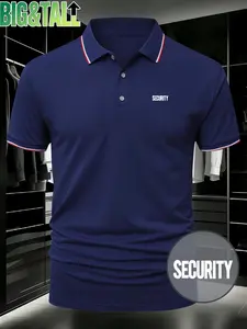 Outdoor casual golf polo printed polo shirt lapel short sleeve plus size men's top