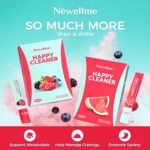 NEWELLME Happy Cleanse - Superfood Powder/Probiotics/Digestive Enzymes/Moringa - Supports gut health - Boosts immunity, Edible Healthcare