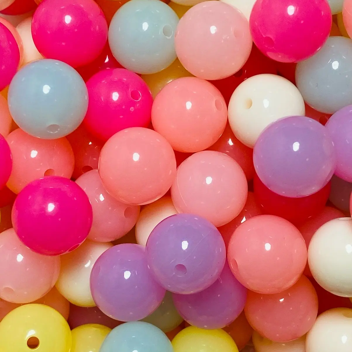 Pastel jelly beads, 16mm, 20pcs mix Pastel jelly beads, 16mm, 20pcs mix