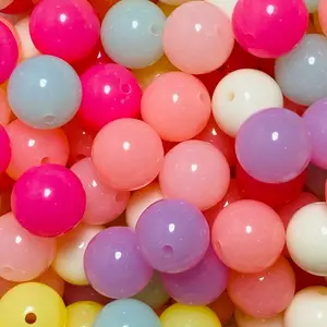 Pastel jelly beads, 16mm, 20pcs  mix