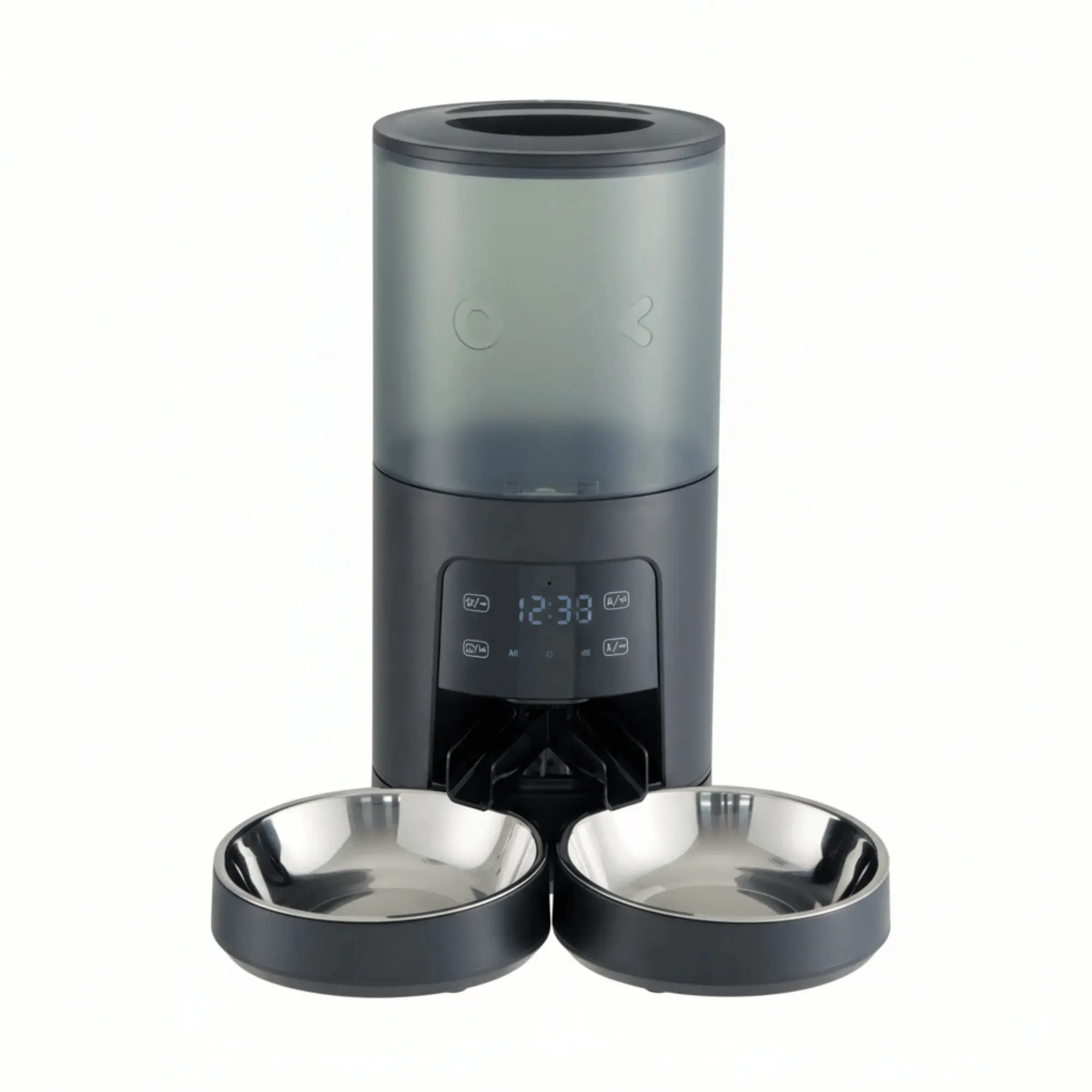 Smart Automatic Dual-Bowl Pet Feeder – 6L WiFi App-Controlled Food Dispense