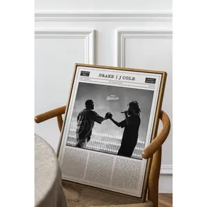 [ MUSIC POSTER UNFRAMED - SALE UP TO 45% ] Drake J Cole OVO Dreamville Poster, Rap Culture Wall Art, Hip Hop Music Decor, Dorm Room Poster, Gift for Him Her