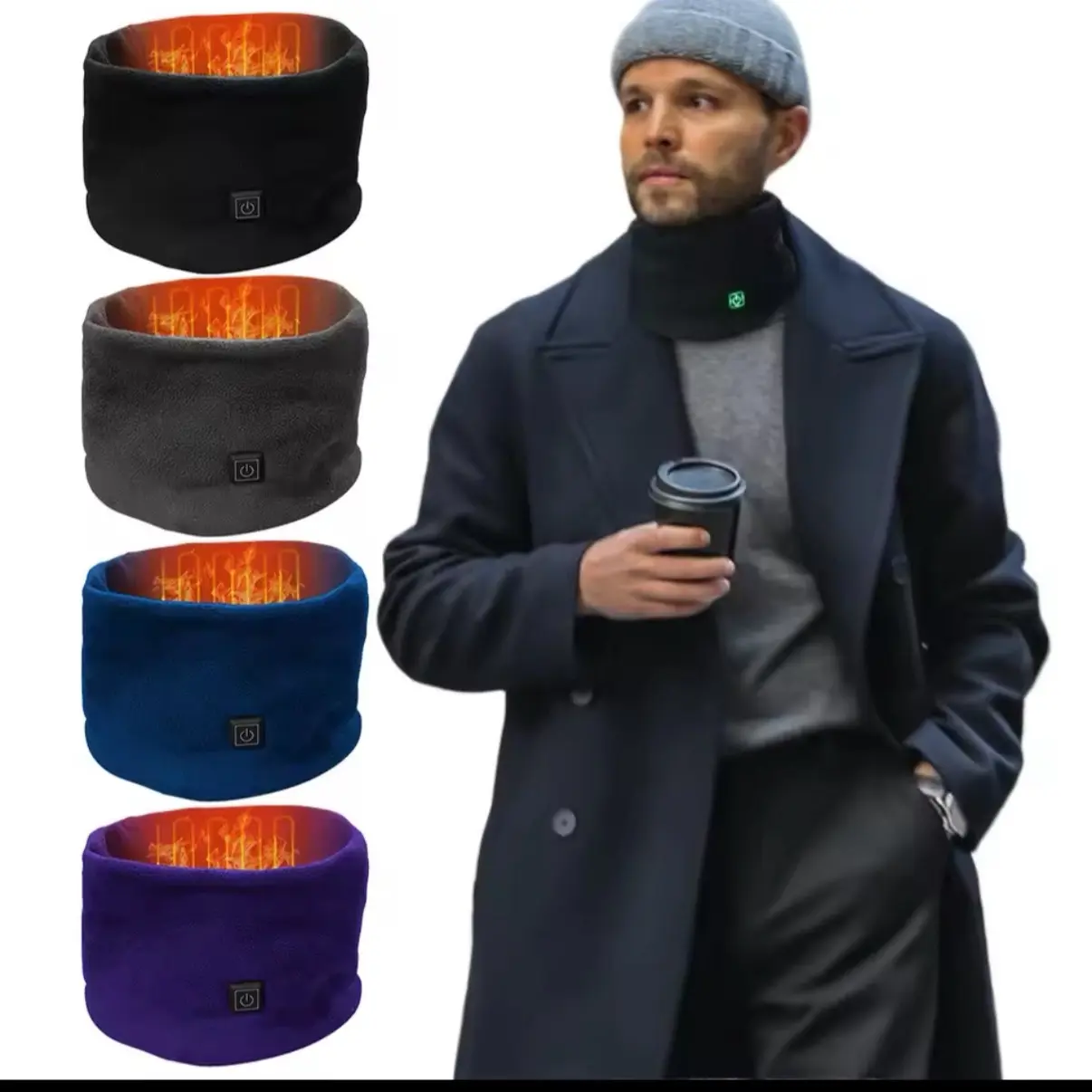 Battery Powered Heated Neck Warmer - Portable Design for Cold Weather Use