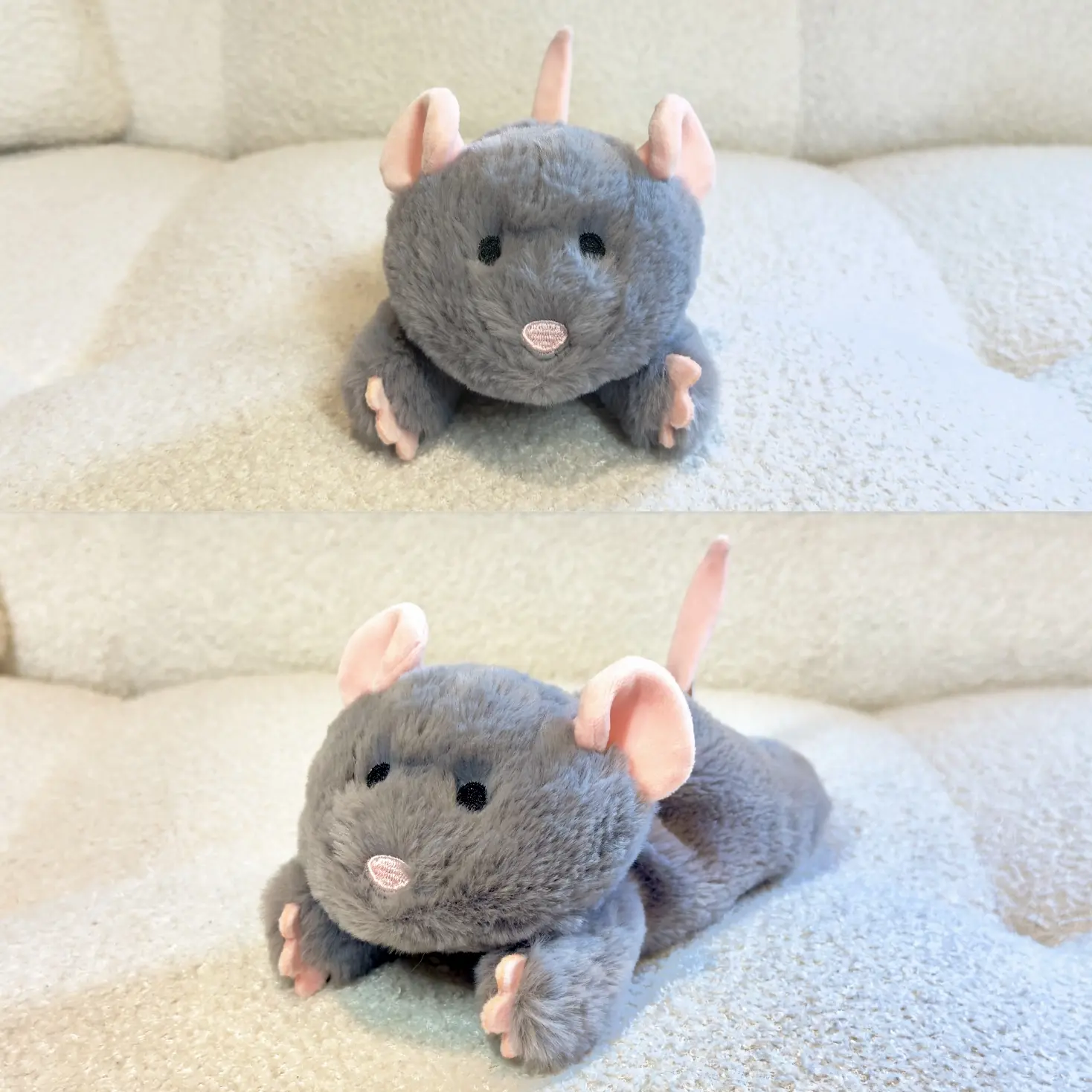 Lil Bean Bag Plush Toy, 8.2 in Animal Shapes (Rat, Platypus-8.2, Bison, Deer) with Calming Squish Beads, Pocket Knick-Knack Holder, Fidget Play Tool - Kids' Birthday Gift, Squishy Animals