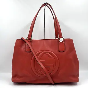 Pre-owned GUCCI Leather Tote Bags CALUXB Interlocking G Soho