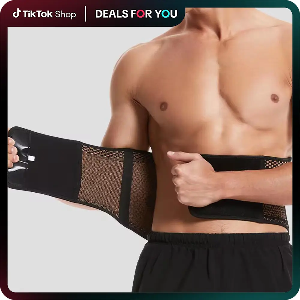 IYDOAMEA Copper Back Braces for Lower Back Pain, Breathable Lumbar Support Belt for Men and Women, Lower Back Brace for Herniated Disc, Sciatica, Scoliosis, Heavy Lifting Outdoorfun Dealsforyoudays TikTokShopBlackFriday