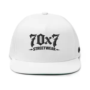 70x7 Streetwear Embroidered Flat Bill Cap
