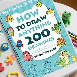 How to Draw: 200+ Step Drawing Book, Cute Stuff, Guide for Art Enthusiasts, Creative Learning, Birthday and Easter Gift, High-Quality Paper