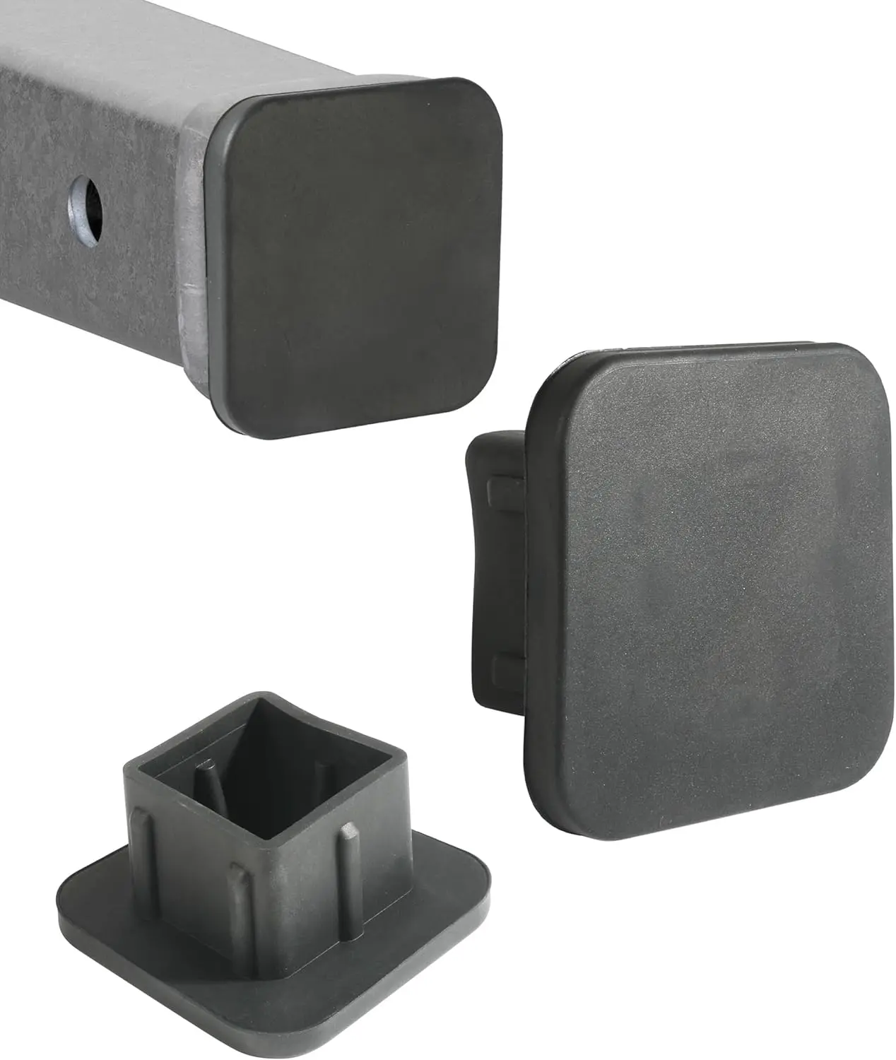 Hitch Cover, Accessories Trailer Hitch Covers,Tow Hitch Covers,2 Inch Receiver Hitch Cover,Rubber Heavy Duty Trailer Hitch Tube Cover Plug,Suitable for    ATV (Black)