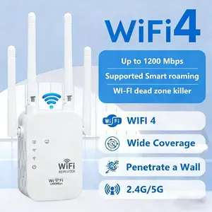 Wifi extenders signal booster,1200Mbps Dual Band Signal Booster (5GHz/2.4GHz),Strong Signal, Wide Signal Coverage- Covers Up to 10,000 sq. ft, Connects 50 Devices, with Ethernet Port for Home Use-good gifts