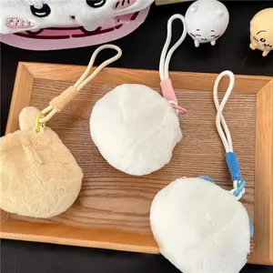 Anime Chiikawa Hachiware Plush Coin Purse Keyring Kawaii Usagi Cartoon Portable Earphone Lipstick Storage Bag Girl Birthday Gift