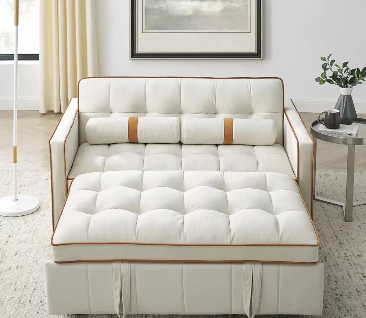 Pull Out Sleep Sofa Bed 2 Seater Loveseats Sofa Couch for Office Living Room US