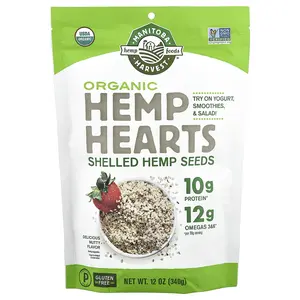 Manitoba Harvest Hemp Hearts, Organic Shelled Hemp Seeds, Delicious Nutty, 12 oz (340 g)