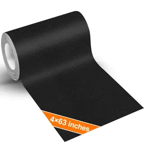 Leather Repair Kit for Furniture, 4×63 in Black Leather Tape for Car Upholstery Seat Repair, Upgraded Self-Adhesive Fabric Leather Repair Patch for Motorcycle, Leather Couch Repair Patches