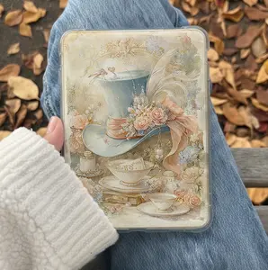 Alice in Wonderland Mad Hatter Bookish Kindle Insert for Clear Case – Aesthetic Book Lover Decor | Cozy Reading Accessory