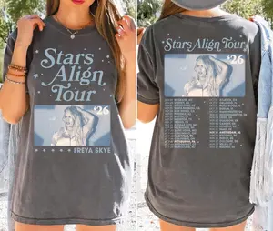 Freya Skye Stars Align Tour 2026 Comfort Colors Shirt, Freya Skye Concert Tee, Pop Singer Tour Dates Shirt, Vintage Fan Merch