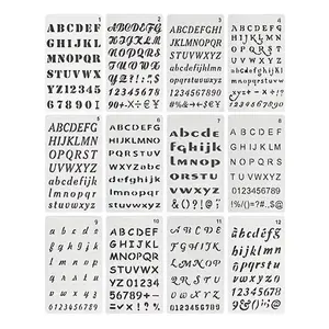 12 Pack Reusable Letter Stencils, 4 X 7 Inch Plastic Alphabet Letters, Ideal for Drawing and Painting, Durable and Easy to Use