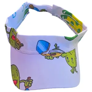 Pickles Playing Pickleball Matching Sun Visor