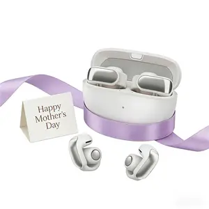 Mother's Day Gift Open Clip-On Earbuds, Ambient Awareness & Button Controls, Fashion Non-In-Ear Ear Clips for Music & Calls, All-Day Comfort Earphones