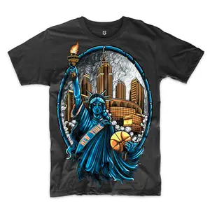 New York Basketball Statue of Liberty Men's Graphic T-Shirt