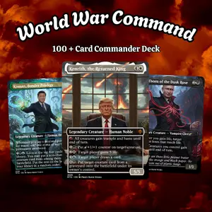 Custom 100+ Card Fantasy Strategy Deck World War Military Theme Gift for Collectors & Tactical Card Game Fans