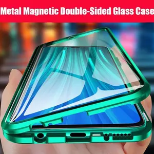 360 ° Full Protection Metal Magnetic Double-Sided Glass Snap Lock Phone Case For Samsung S25 Ultra S24 S22 S23 S26 Ultra /Series