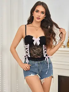 Women's Lace Shapewear Tank Top, Sweet and Cool, Lace Tight Bra, Sexy Date Night Essential, All Seasons Wear