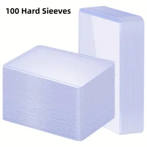 Card Sleeves for Cards, 3"x4" Baseball Card Protectors Made of Hard Plastic, Designed for Trading Sports Football Game Cards (100 Hard Card Sleeves+ 100 Soft Card Sleeves/ 50 Hard Card Sleeves + 50 Soft Card Sleeves/ 100 Hard Card Sleeves)