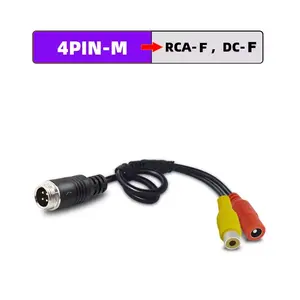 Bmw to AV Converter 4 Core to Rca Plug, Seamless Adapter, No Damage Connection, Ideal for Bmw Vehicles, Easy Install, Durable Design