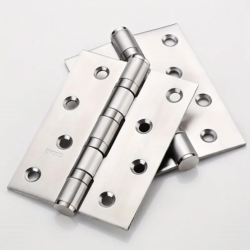 2pcs Stainless Steel Folding Door Hinge, Bearing Hinge, Bedroom Residential Doors for Hinges Flat, Indoor Door Hardware Hinge