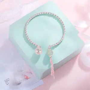 Foot Silver S999 Bracelet Sterling Silver Bracelet Ladies Open Bracelet Can Be Freely Adjusted In Size To Send Girlfriend Holiday Gift Silver Weight 12 Grams/0.42 Ounces. bracelets for women bracelet stack bracelet men charm bracelets