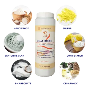 COAT SHIELD - Canine Dry Powder and Gentle Skin Cleanser for Allergies and Irritation for Dogs | Alleviate Odors and Itchiness | Holistic Remedy and Soothing Formula | Relief for Itchiness and Yeast