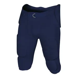 Exxact Sports Proline Youth Integrated Football Pants with 7 Flex Pads, Lightweight Football Practice Pants for Protection (Navy)