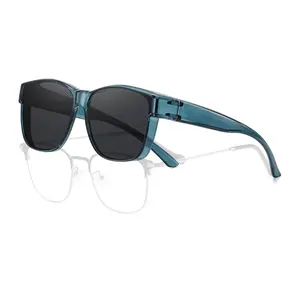 RMMEEY Fit Over Polarized Sunglasses for Men Women Oversized Square UV400 Protection Shades Ideal for Driving