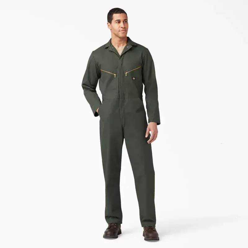 Dickies Deluxe Blended Long Sleeve Coveralls, Olive Green (OG), ,L