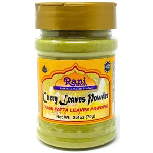 Rani Curry Leaves Powder (Kari Neem Patha) Indian Spice 2.4oz (70g) ~ All Natural | Vegan | Gluten Friendly | NON-GMO | Indian Origin