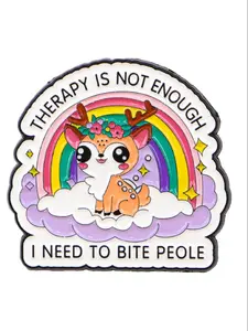 Cute Deer Brooch Pin, Flower Brooch, Cartoon Animal Fashion Design, Perfect for Dresses & Sweaters, Versatile Stylish Accessory for All Seasons