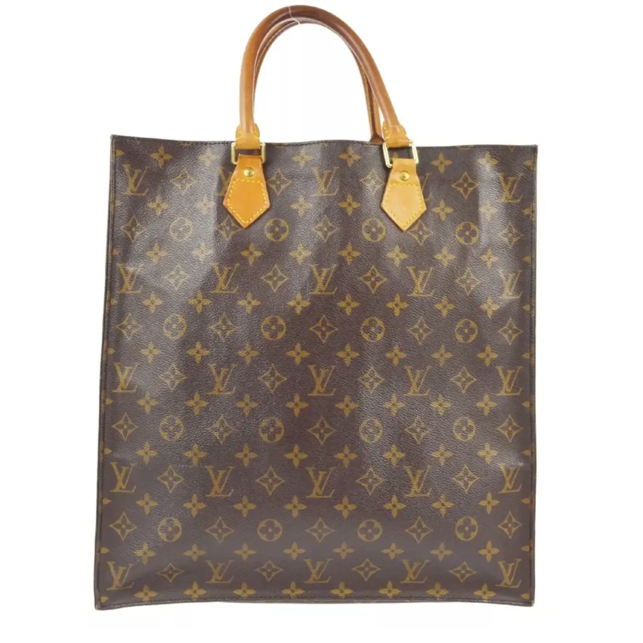 Pre-owned Louis Vuitton Canvas tote bags Monogram Sac Plat Handbag M51140 174520
