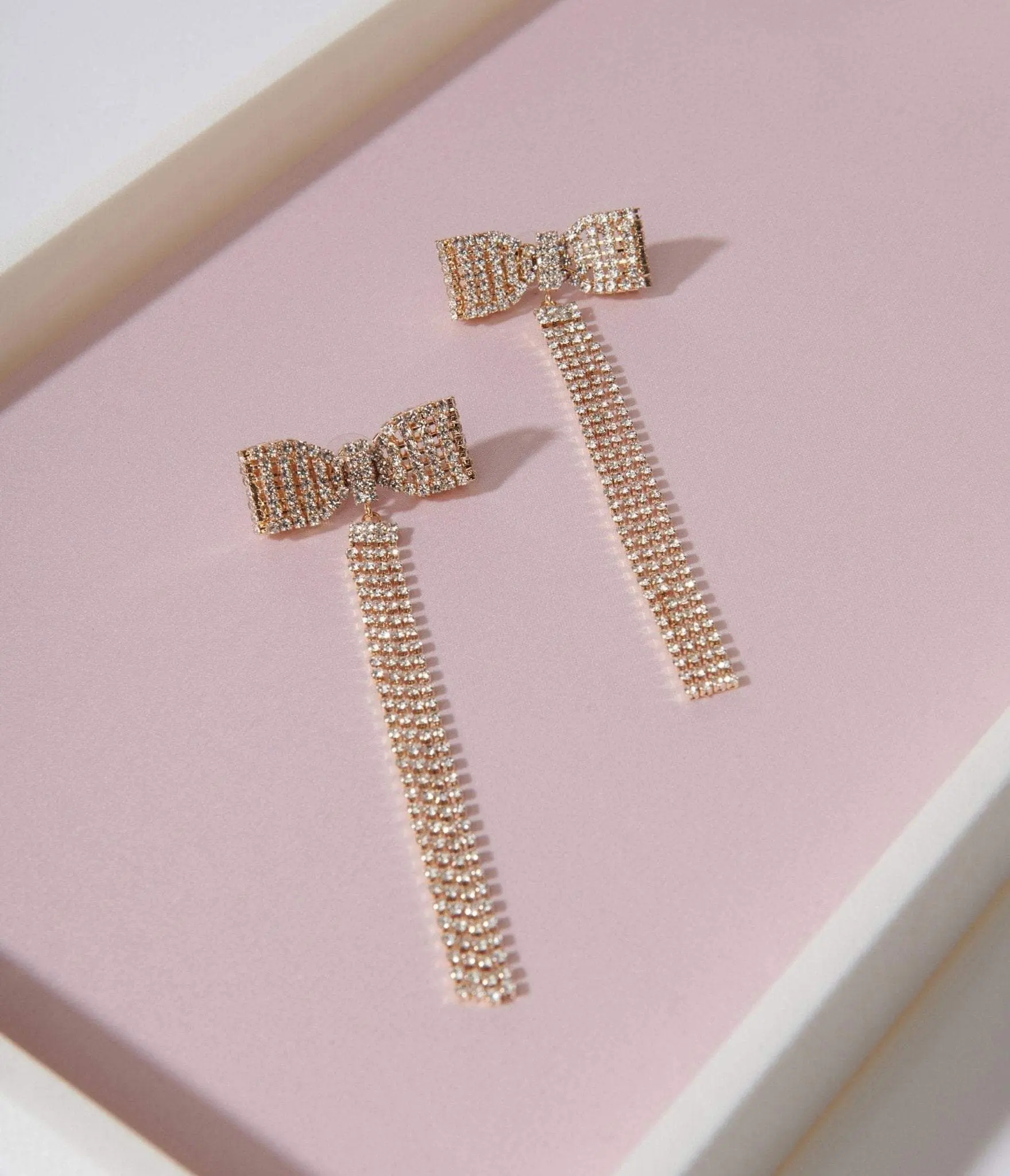 Gold Bow Dangle Earrings Gold Bow Dangle Earrings
