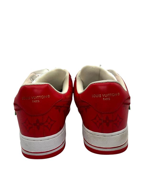Louis Vuitton Nike Air Force 1 Low By Virgil Abloh White Red - Lightly Worn