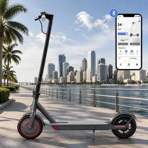 A Foldable urban electric scooter with a top speed of 19 mph, 36V, 5.2Ah battery, 25° climbing ability, app control, and dual braking system—the ideal choice for short-distance commuting.