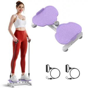 Merach Waist Twister Machine Ab Board for Women Core Workout Equipment Portable Waist Toner for Aerobic Exercise Home Gym Cardio with Resistance Bands Abdominal Muscle Trainer Abdominal Shaper