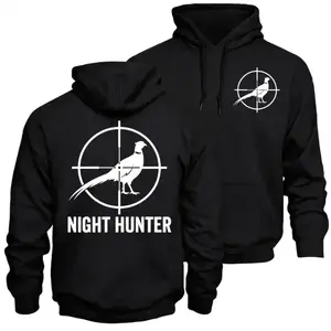 Pheasant Hunting Hoodie – Night Hunter Pheasant Crosshair Graphic Hoodie, Upland Bird Hunting Apparel, Game Bird Hunter Outdoor Lifestyle Hoodie for Men and Women