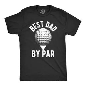 Funny Mens Golfing T Shirts Best Dad by Par Graphic Golf tees for Dads Mens Funny T Shirts Cool Vintage Fashion T-Shirt Gift Classic Menswear Dad Joke Apparel for Men Funny Golf Short Sleeve Novelty Tees for Green -