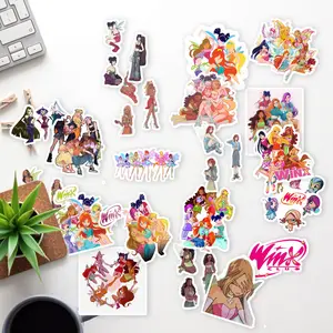 Stickers Pack 20 Pcs Winx Guitar Laptop Colorful Club Car Luggage Aesthetic Bottle Vinyl Bike Water Skateboard Bumper Waterproof