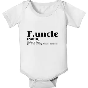 Funcle - Fun Uncle Baby Romper Baby Bodysuit for Boys and Girls Toddler Outfit