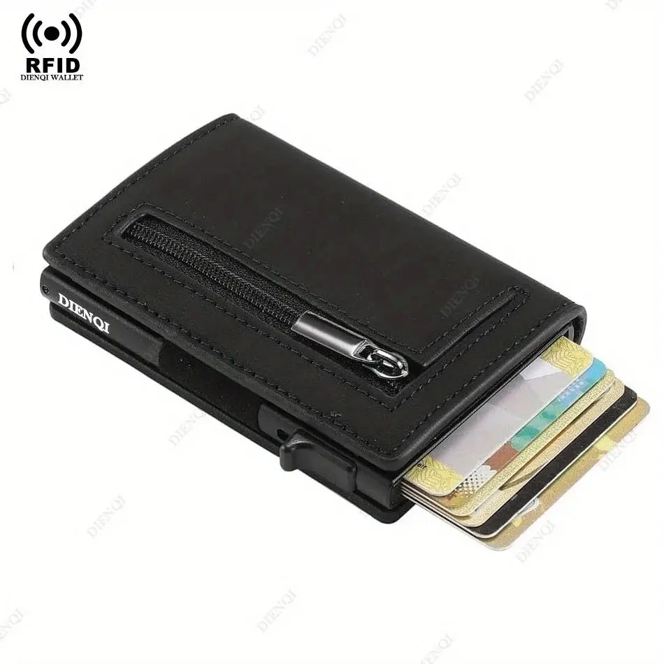 RFID-Blocking MagSafe Leather Wallet — Credit Card Holder