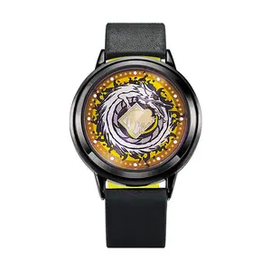 Limited Edition LED Touch Jujutsu Kaisen Watch with White Shikigami Spirit Beast Design and Water-Resistant up to 30 Meters